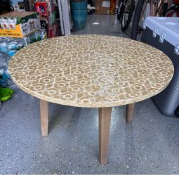 Pier 1 Imports Coffee Table Round Faux Mosaic Tile