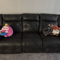 Comfy Leather Recliner Sofa