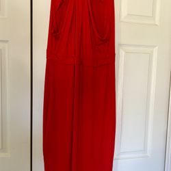 Cocktail Red Sleeveless Formal Dress XXL 