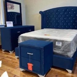 New 4pc bedroom set in box buy now pay later $39 down no credit needed