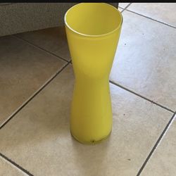 Yellow Glass Vase