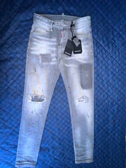 Brand New DSQUARED2 Grey Ripped Jeans (Authentic w/ Tags)