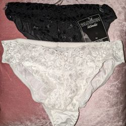 New, Black And White Lacy Bikinis , $8.00 Each