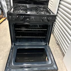 GE Gas Range Stove 30 Inches Black Oven