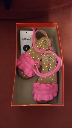 New! Girls toddler sandals, size 7