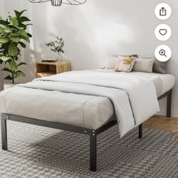 Twin Metal Platform Bed With Mattress