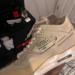 Off White Jordan 4s Size 12.5