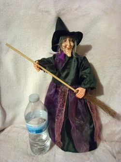 Halloween Witch Doll with Broom