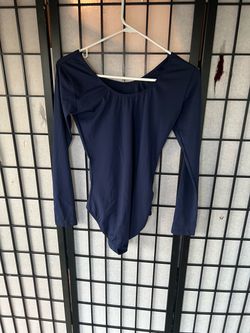 Navy Blue Long Sleeve Bodysuit