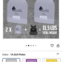 WOLF TACTICAL Curved Weight Vest Plates