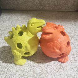 Rubber Dinosaur Chew Dog Toys 2-piece Set
NWOT