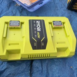RYOBI 40-Volt Lithium Ion Dual Port Rapid Charger