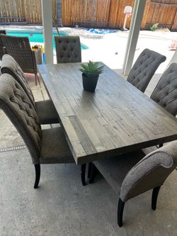 Dining table and chairs