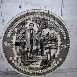 Collector Plate Lincoln-Douglas Debate Centennial - Freeport, Illinois