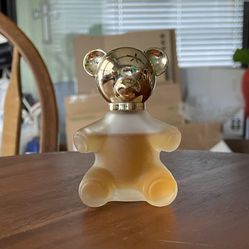 **VINTAGE** Avon Teddy Bear Decanter - Sweet Honesty Cologne - Frosted Glass