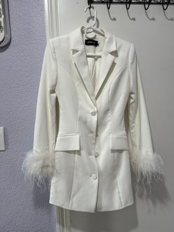 White Suit Dress Size X Small