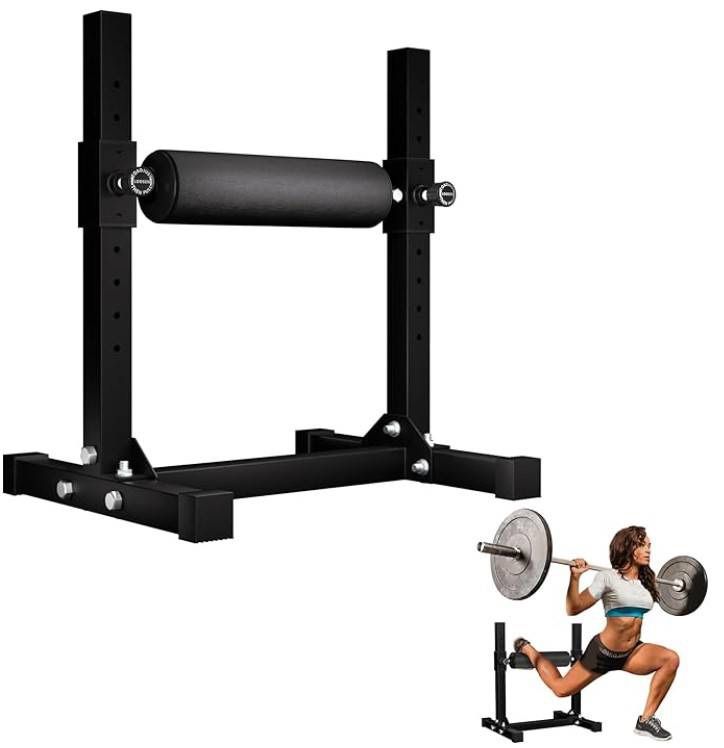Split Squat Stand, Single Leg Squat Stand, 9 Adjustable Roller Heights