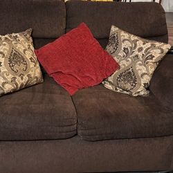 Couches, Table, Electric Fire Place