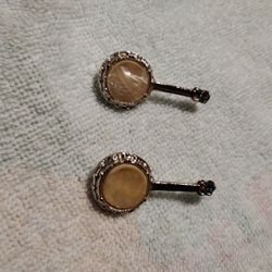 Vtg Mother Of Pearl Banjo Brooches