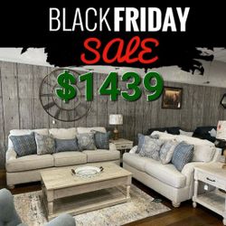 Traemore Linen Living Room Set 