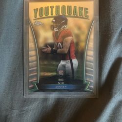 2024 Topps Chrome Bo Nix Youthquake Refractor