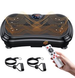 Vibration Plate Exercise Machine Weight Loss, Full Body Vibration Plate for Lymphatic Drainage, 180 Adjustable Speeds Vibrating Plate 400 Lbs Capacity