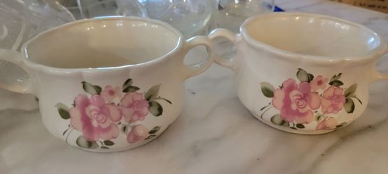 Ceramic floral bowls