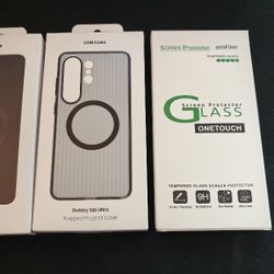 SAMSUNG GALAXY S26 ULTRA RUGGED MAGNET CASE Bundle Black White  Screen Protector