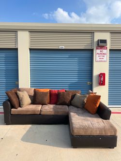 Brown sectional sofa