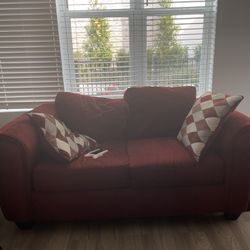 Red Loveseat Sofa 