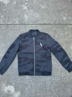 Bomber Jacket Black Camouflage
