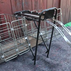 Planet Bike Eco Rear Bicycle Cargo Rack with Folding Side Baskets -