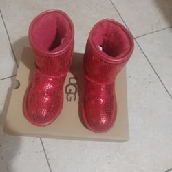 UGG Classic LL Gel US 2 S/ N 11511613 K In Earl's Boots Youth Kids Big Girl's Unisex  Size 2Red