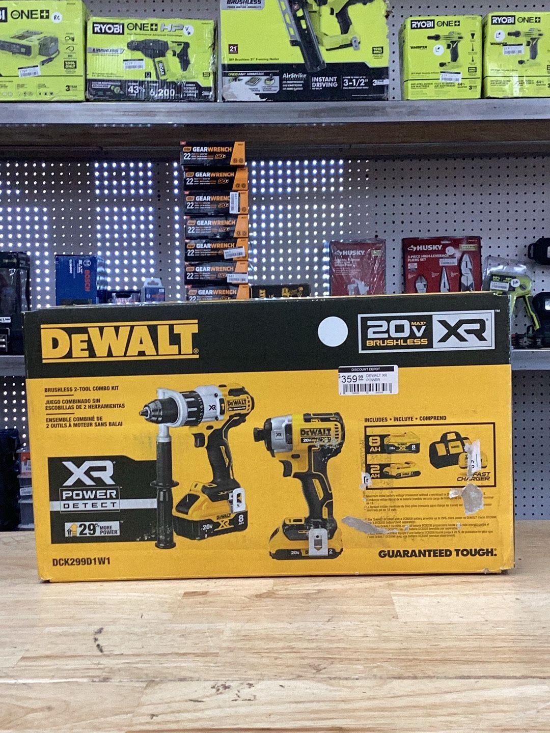 DEWALT XR POWER DETECT 2-Tool 20-Volt Max Brushless Power Tool Combo Kit with Soft Case