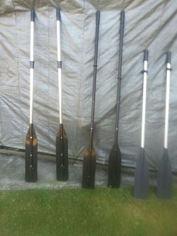 Oars 6 ft 7 Ft Wood And Alum small paddels