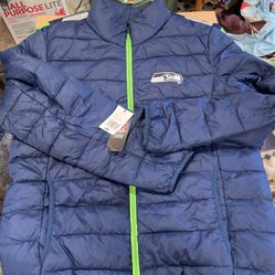 Seattle Seahawks NFL Feather Jacket NWT Medium