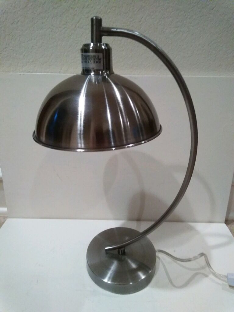 industrial looking metal lamp