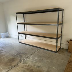 4 Tier Level Storage Shelves 96 in W x 24 in D Stock Supply Shelving Similar To Uline Delivery Available