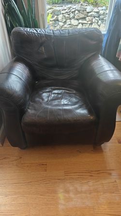 2 Leather chairs.