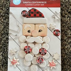 Santa Centerpiece Cookie Cutter Set, NEW