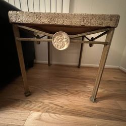 Vintage Organic Modern Fuax- Coral Stone Table
