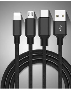 Braided Nylon 3-in-1 Multi USB Cable