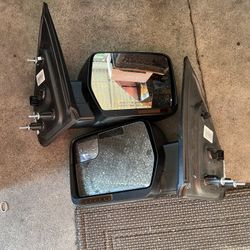 11-14 Ford Black Oem Power Mirrors 