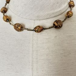 Yellow Beaded Necklace 