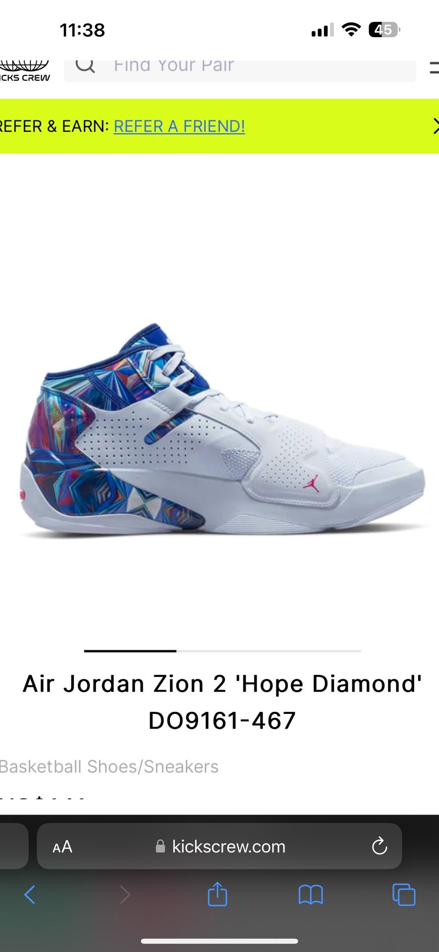 Air Jordan Zion 2 Hope Diamond 