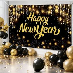 Happy New Year Backdrop Banner