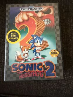 Sonic the Hedgehog 2 Sega Genesis with box and book