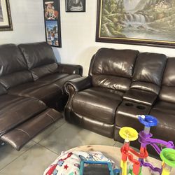 Jerome  Leather 3 Piece Sofa Set 