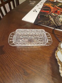 Gorham Lady Anne Crystal 1/4 lb Butter Dish