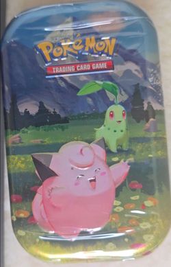 Pokemon TCG: Mega Evolution—Ascended Heroes Mini Tin: Clefairy & Chikorita (1 Sticker Sheet, a Pokémon Art Card
